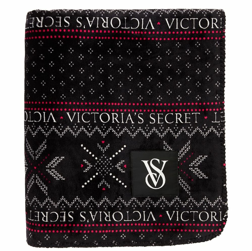 Plush Throw Blanket Victoria's Secret Fair Isle 100% Polyester NWT SEALED